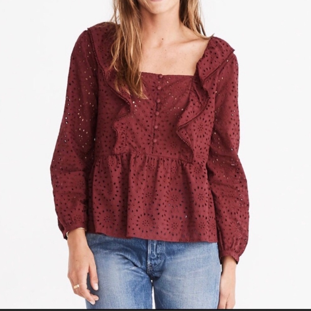 Madewell Eyelet top
